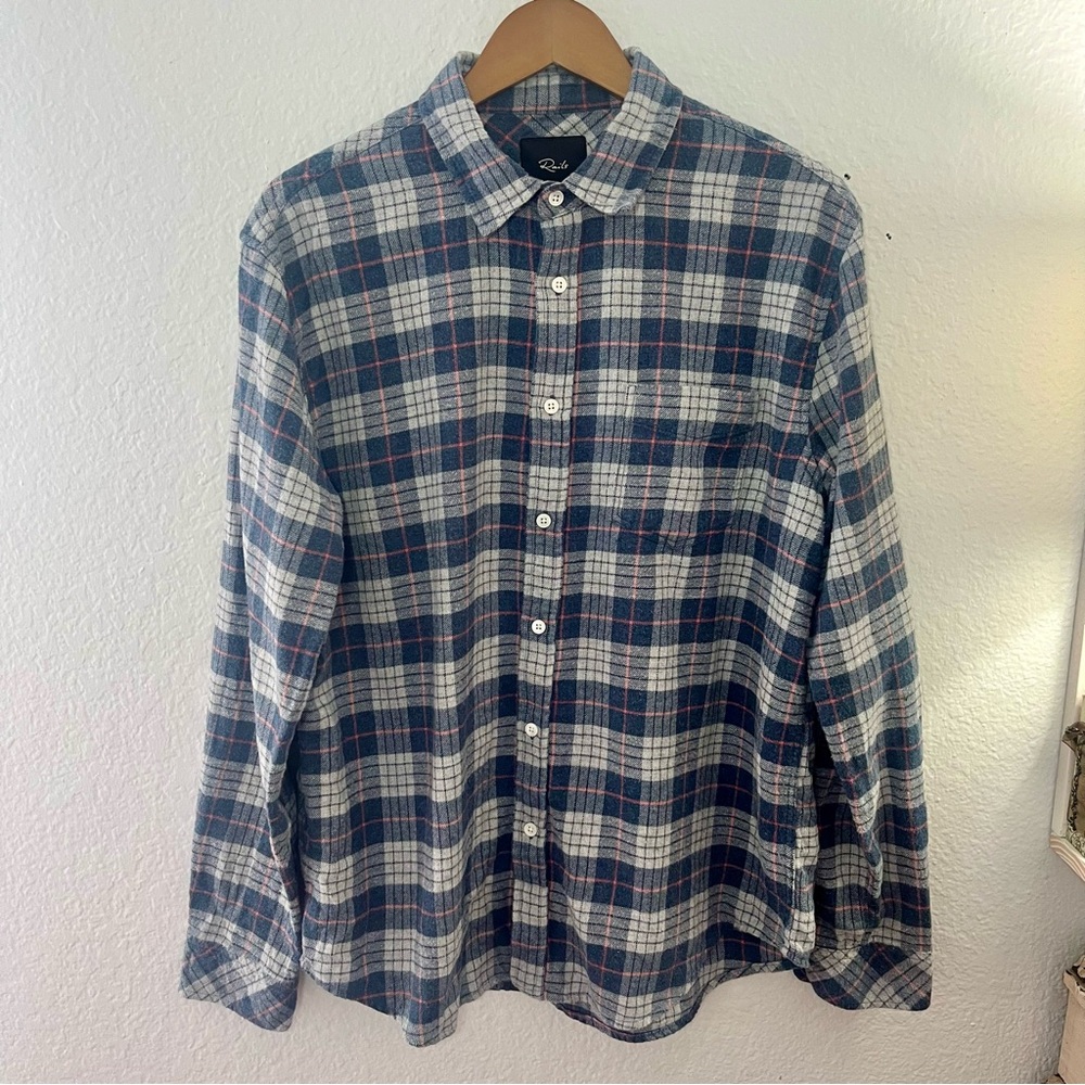 Rails Men’s Sussex Cirrus Juno Melange Button Up Long Sleeve Shirt Size Large